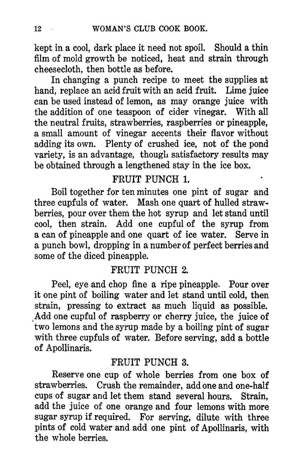 1908 Woman’s Club Cook Book Of Southern Recipes 256 Pages