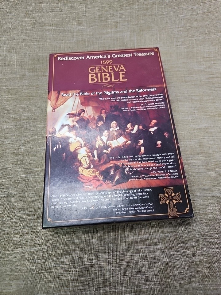 1599 Geneva Bible Black Bonded Leather New Unused w/ CD Tolle Lege Press Boxed