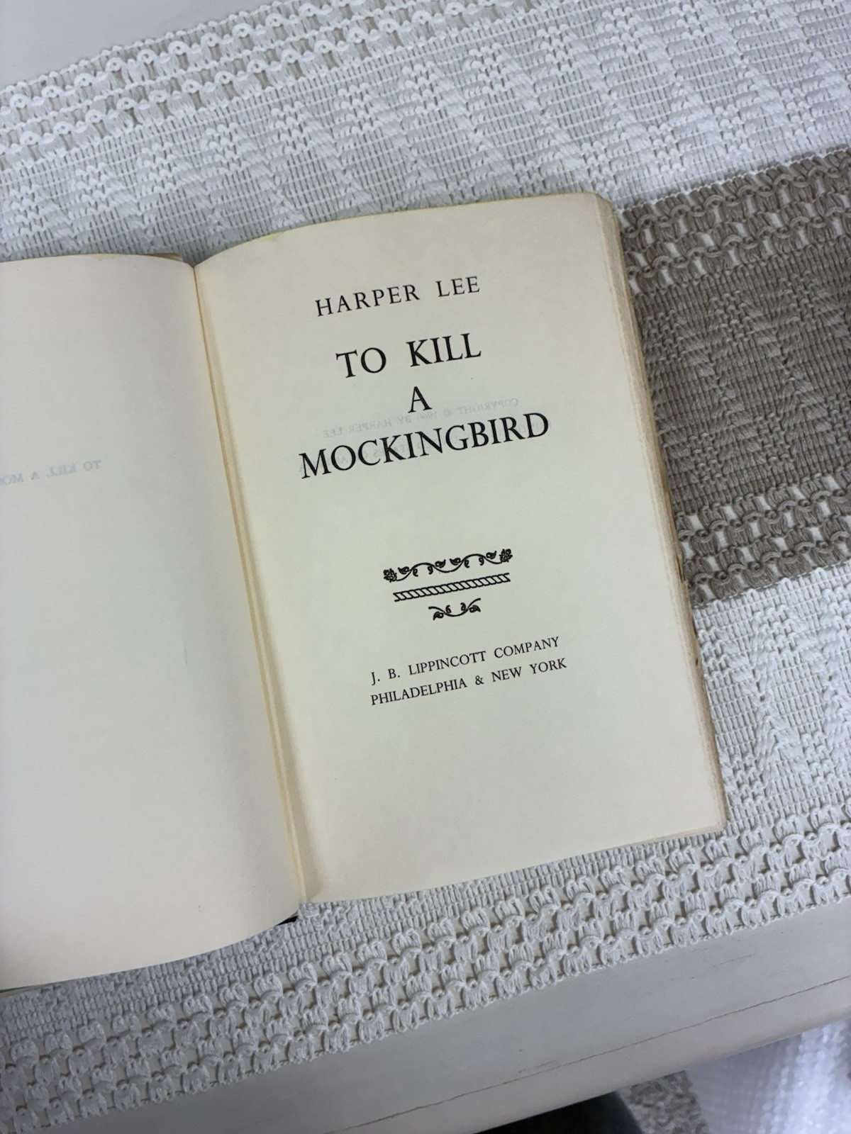 1960 copy To Kill a Mockingbird by Harper Lee Hardcover book club edition