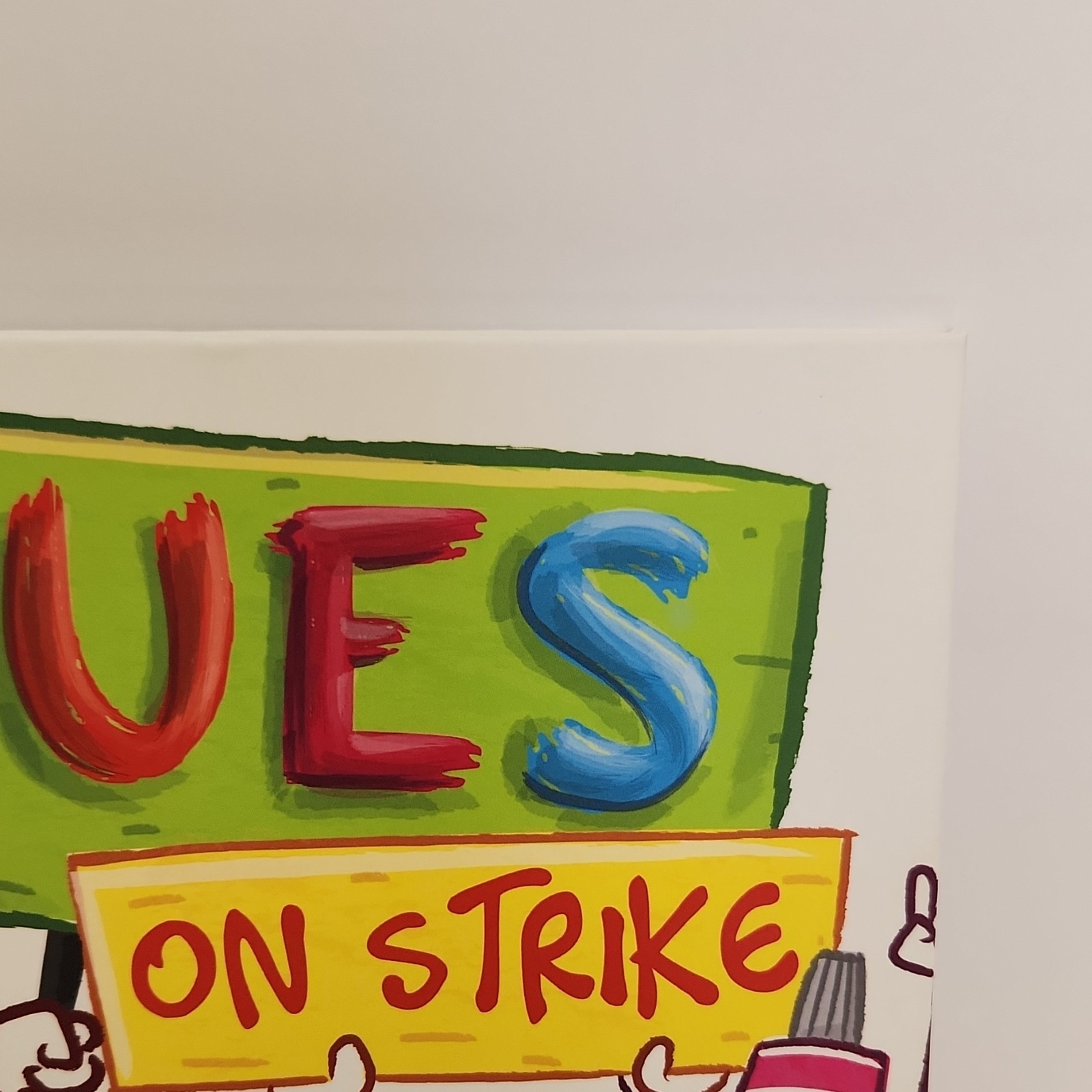 Glues on Strike by Jennifer Jones (Hardcover, Picture Book, Ages 4-8, Humor)