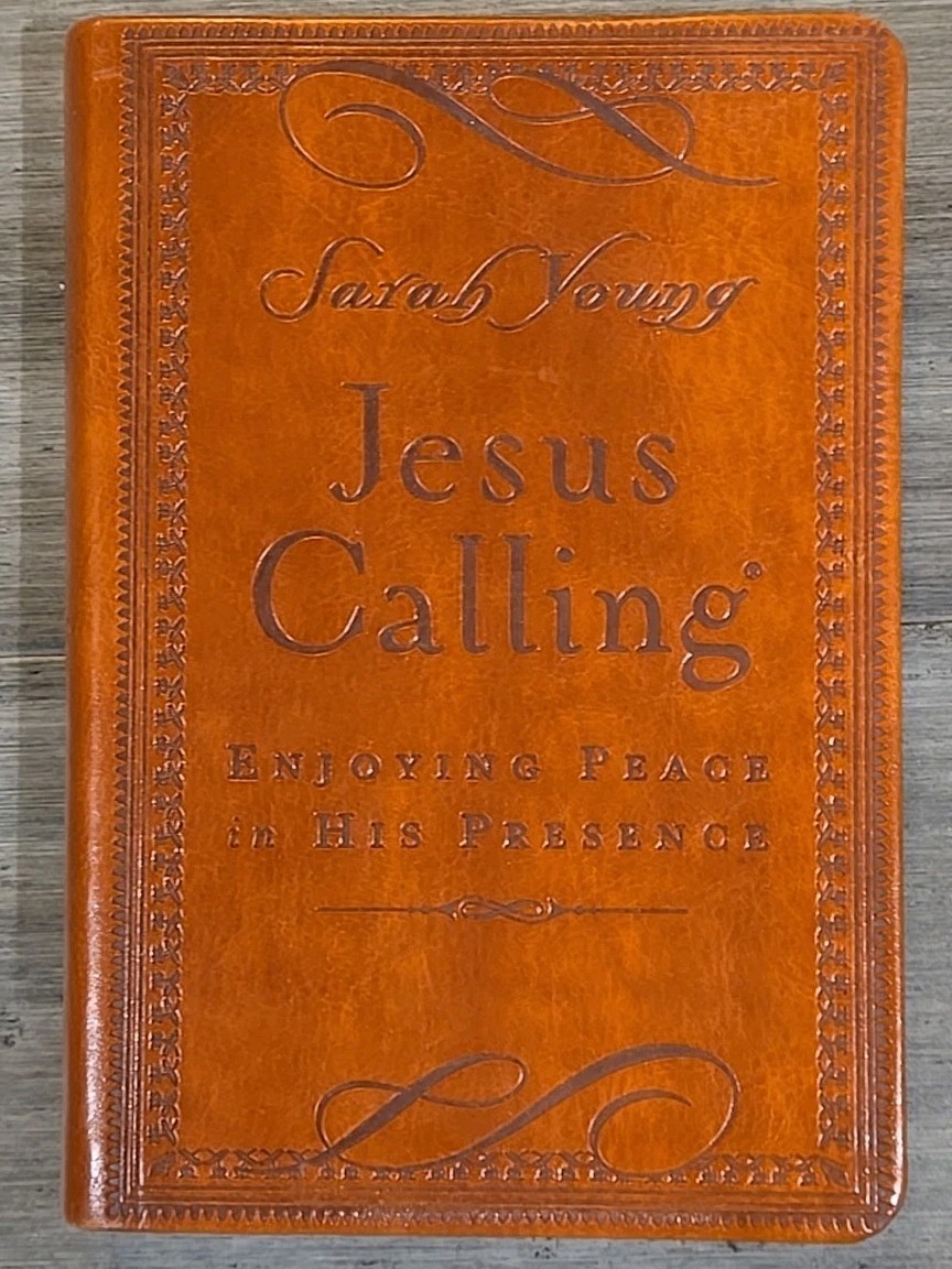 Jesus Calling Large Text Brown Leathersoft Enjoying Peace Sarah Young Large Text
