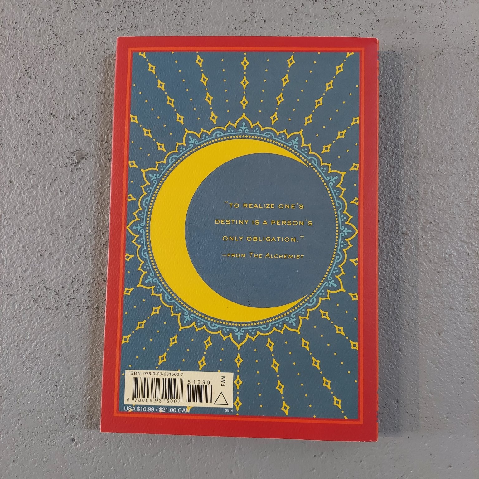 The Alchemist Paulo Coelho 2014 25th Anniversary Edition HarperOne Fiction
