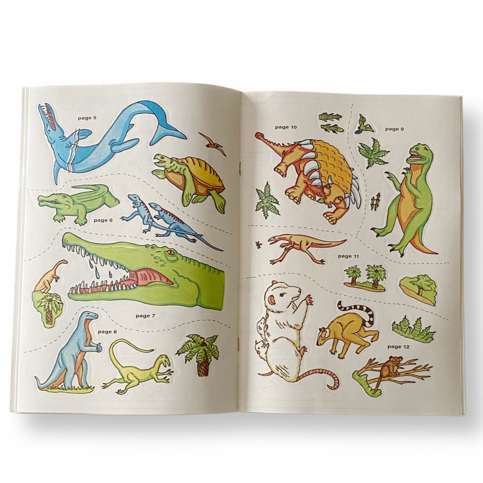 Animals of The Past A Sticker Fun Book, Dinosaur Coloring Book, Golden Book 1984