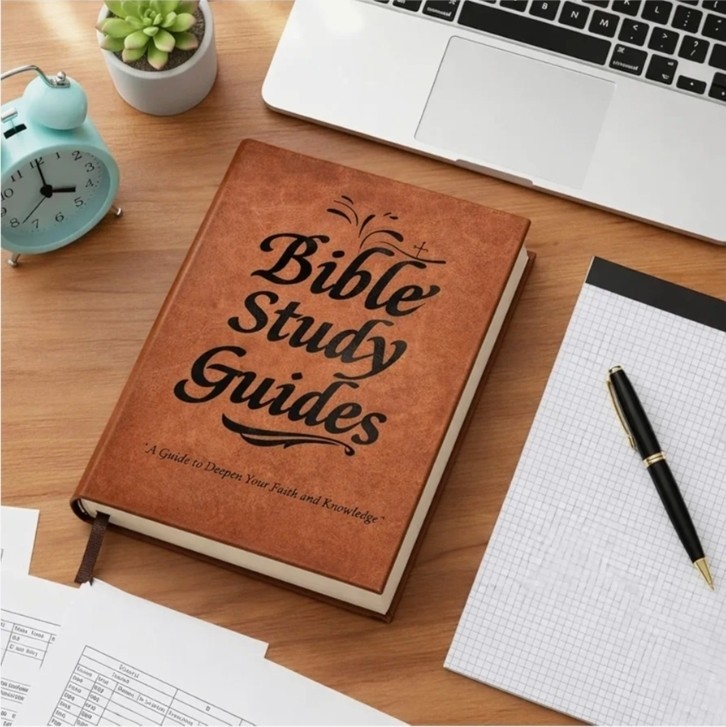 66-Page Bible Study Guide & Devotional Journal – PU Leather Cover, Scripture…