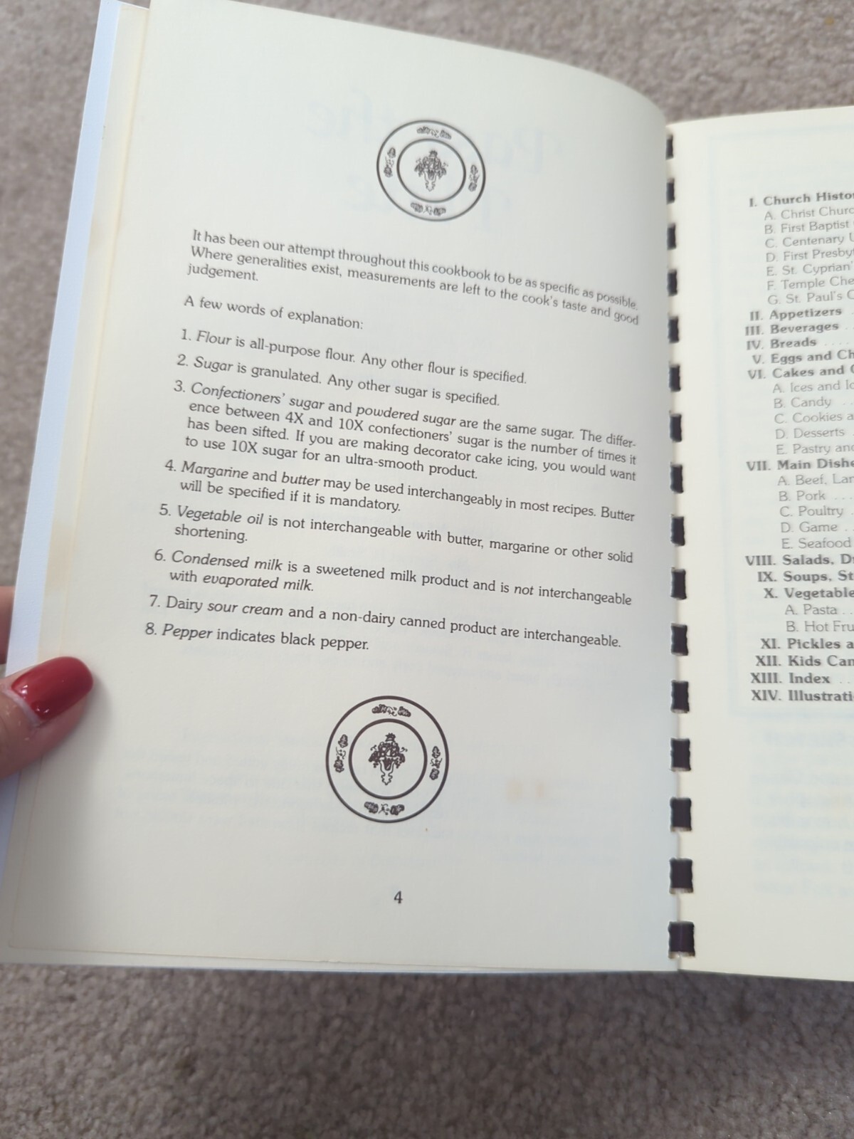 Christ Episcopal Church New Bern, NC Spiral Cookbook 1981 400+ Pages