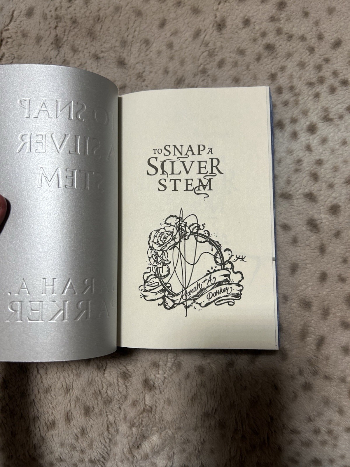 To Snap a Silver Stem by Sarah A. Parker SIGNED IN PERSON