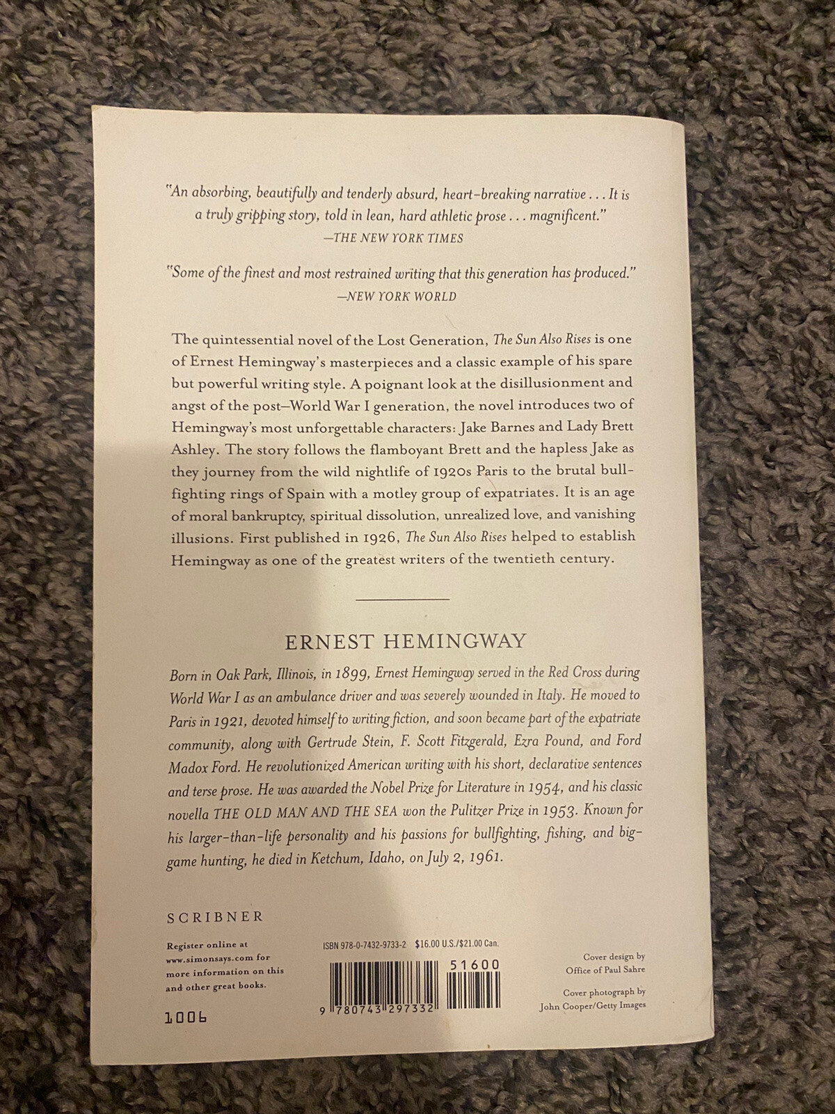 The Sun Also Rises : The Authorized Edition by Ernest Hemingway (2006, Trade…