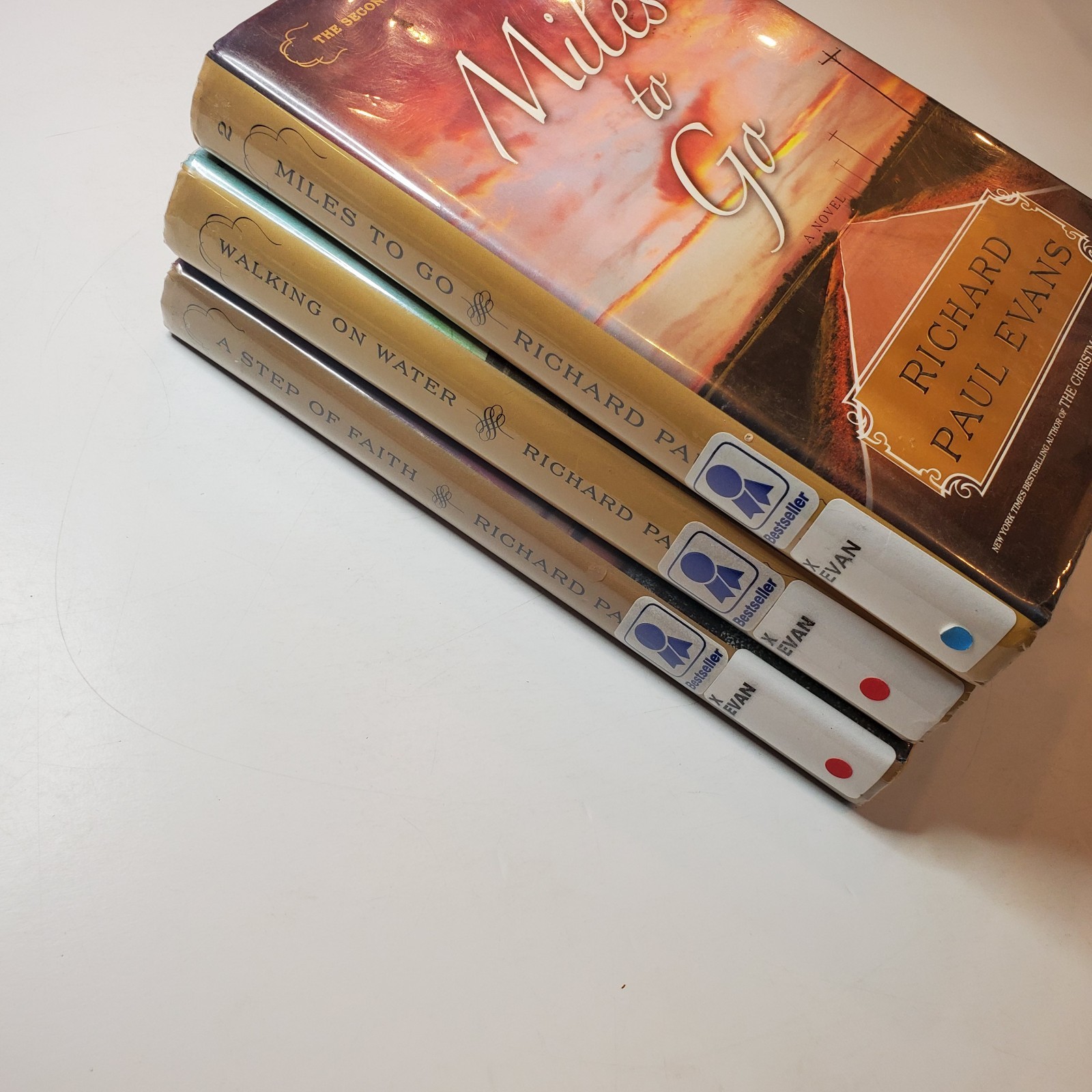 3 THE WALK Series Book Lot Richard Paul Evans HC DJ Walking On Water Step Faith