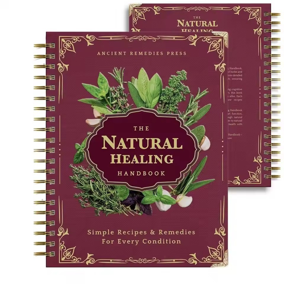 Plant Theme Eating Recipe Human Health Guide Book Spiral Binding Natural Book