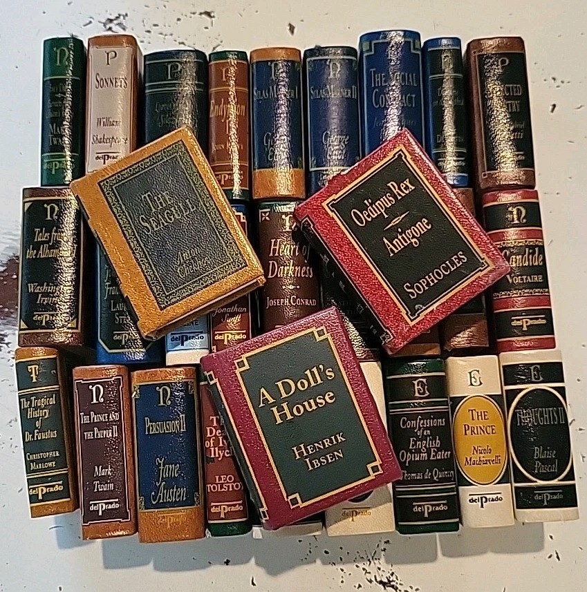 Del Prado Miniature Books Classics Library Your Choice Of Titles Leather Mini