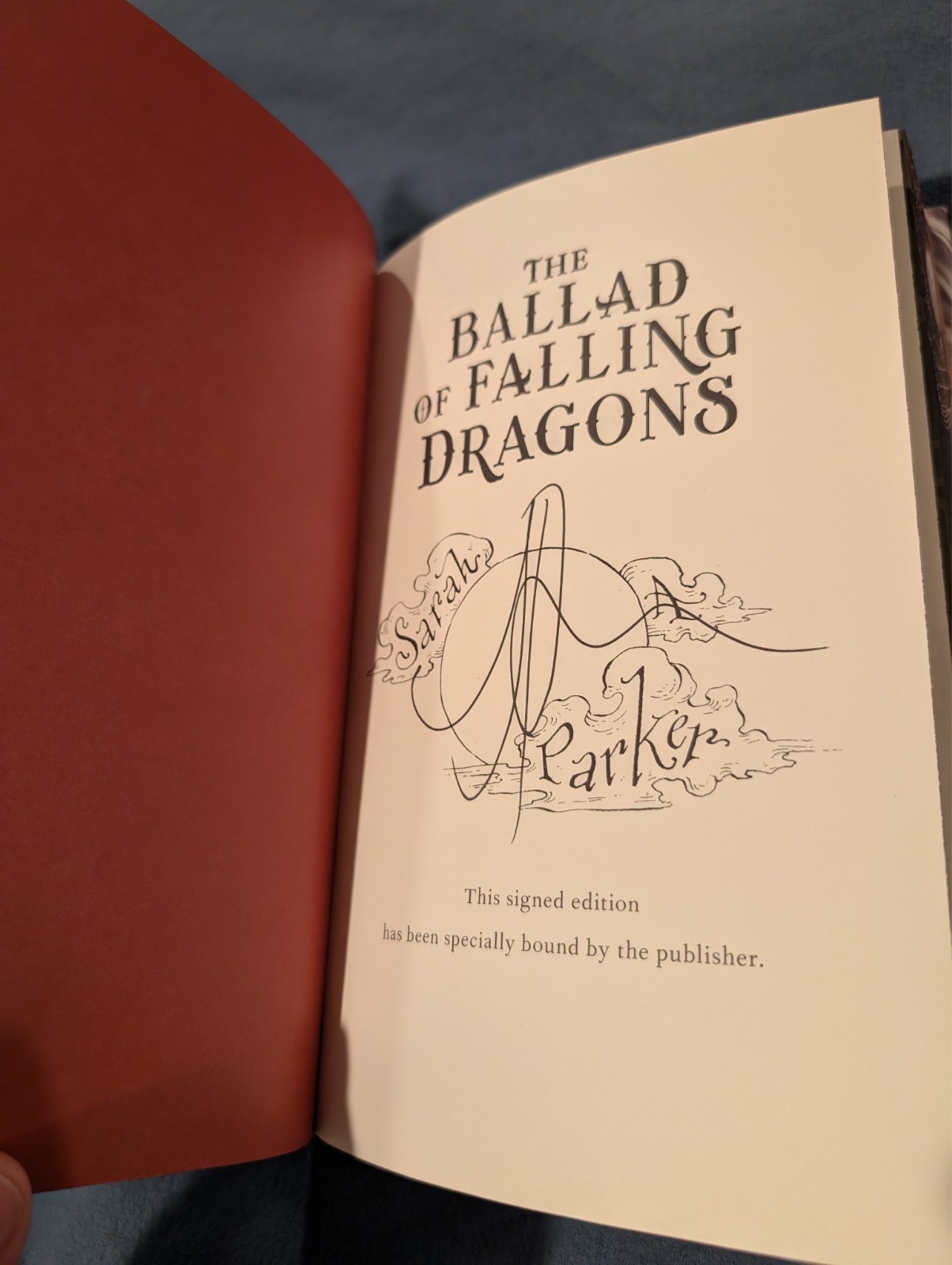 Sarah A. Parker The Ballad of Falling Dragons SIGNED First Edition Hardcover 🆕✅