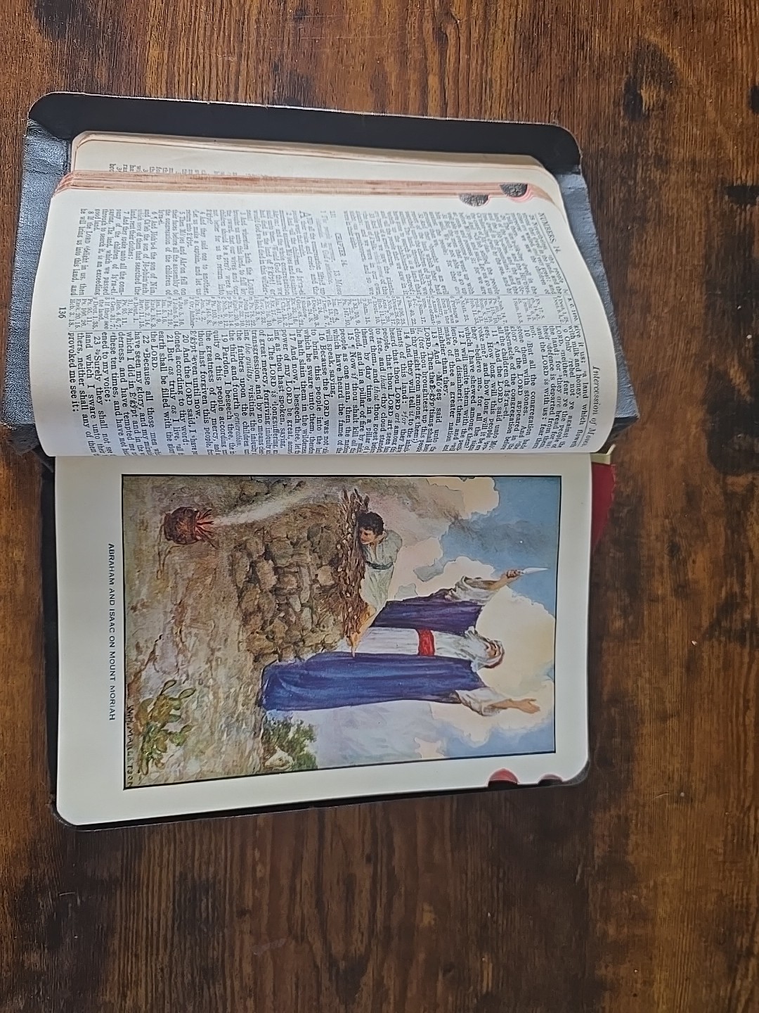 Holy Bible Self Pronouncing With the Words of Christ Printed in Red vintage
