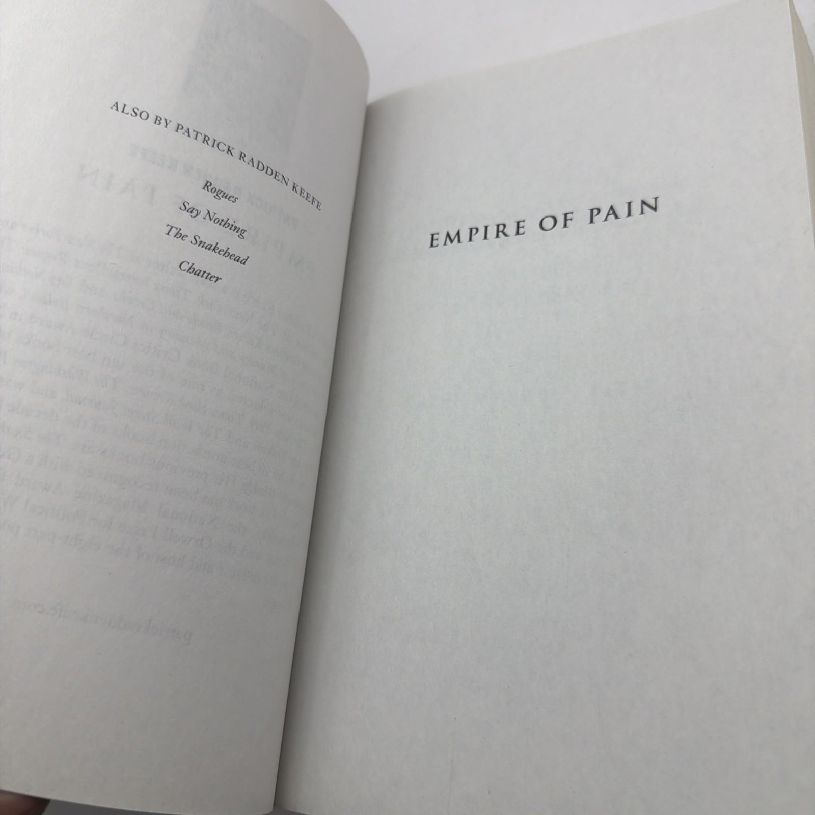 Empire of Pain: The Secret History of the Sackler Dynasty