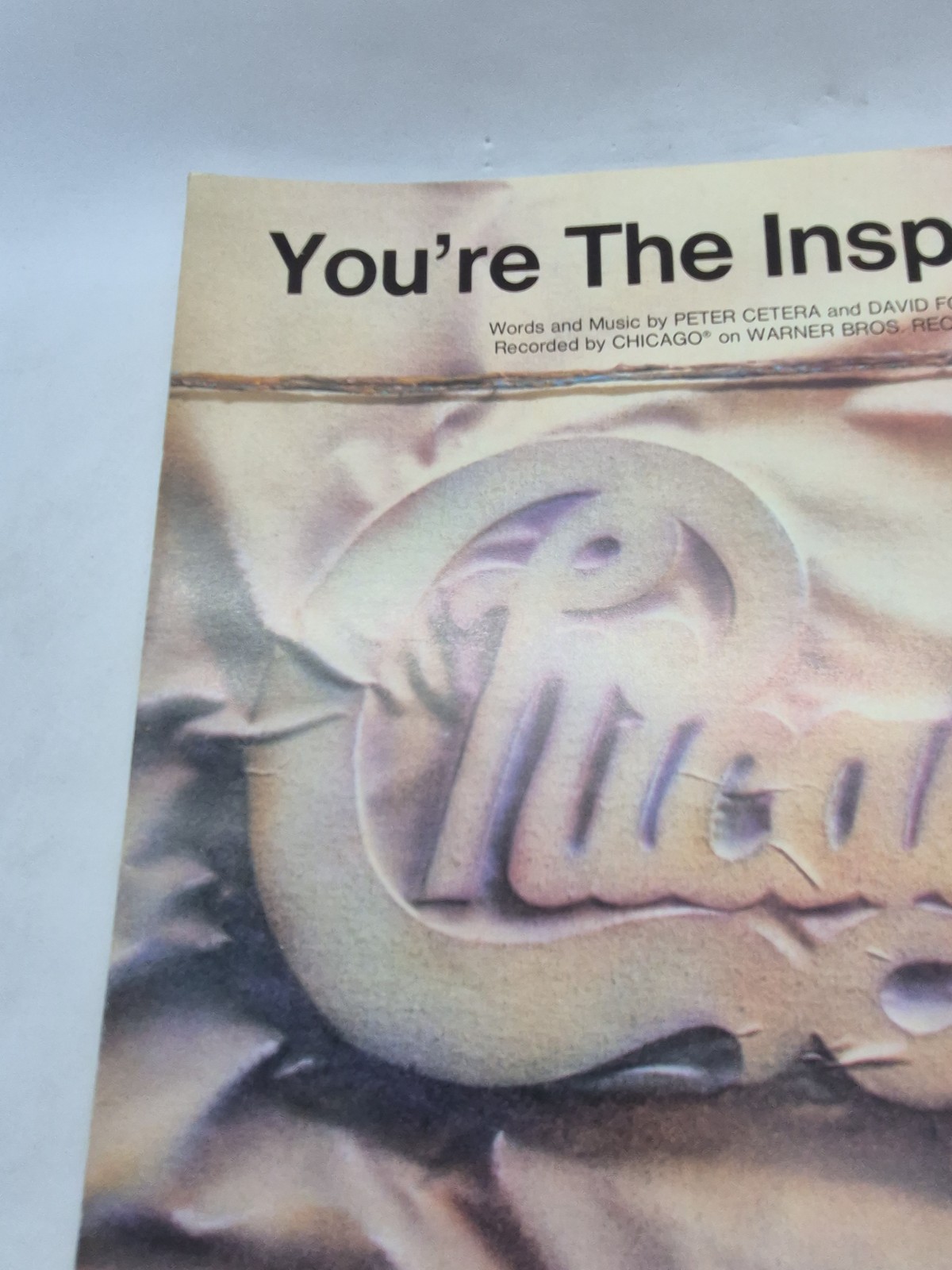 You’re The Inspiration Chicago 1984 Sheet Music Piano Vocal Guitar