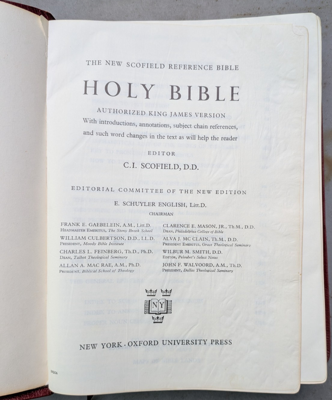 NEW SCOFIELD REFERENCE EDITION Red Cowhide Leather Bible KJV 1969 Oxford