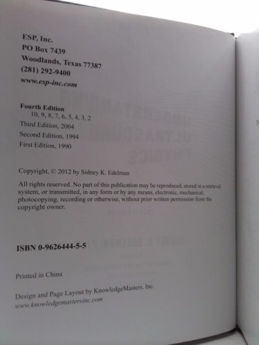 Understanding Ultrasound Physics by Edelman, Sidney K.