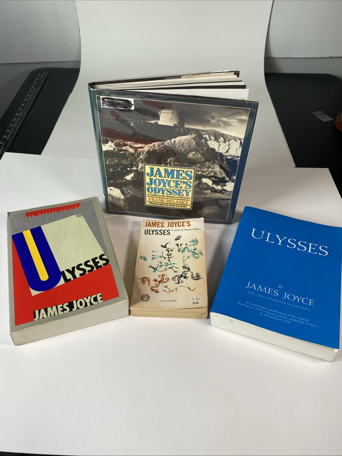 James Joyce Scholarly Lot: Gabler Ulysses + 1922 Facsimile + Study Guides