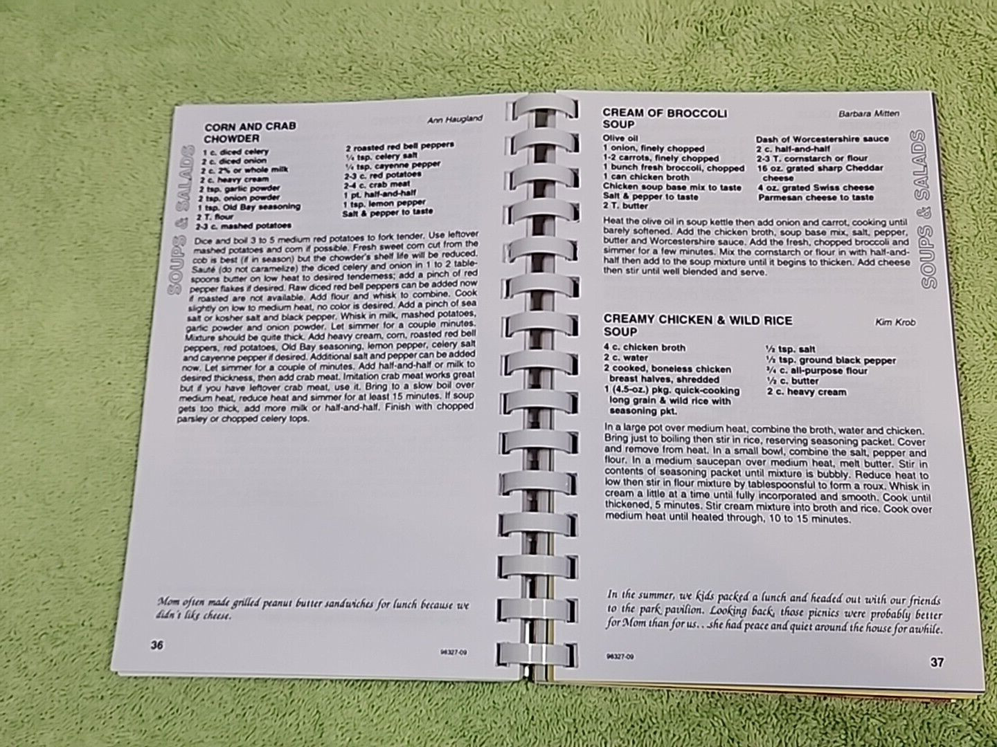 2009 Feeding 74 Kids and a Dog Cookbook 200 pages Stauffer Family & Friends