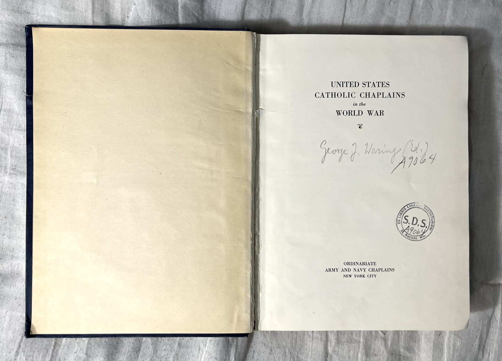 1924 United States Catholic Chaplains in the World War Ex-library