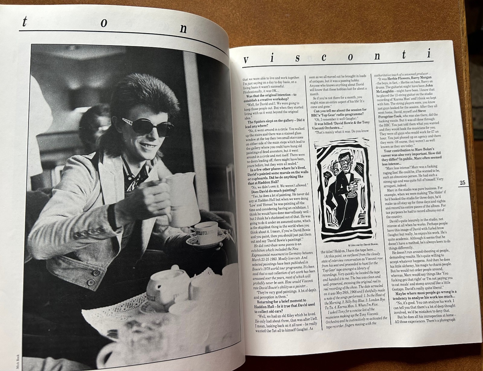 DAVID BOWIE (Book) The Starzone Interviews. 128 pages. Omnibus Press. 1985. EX