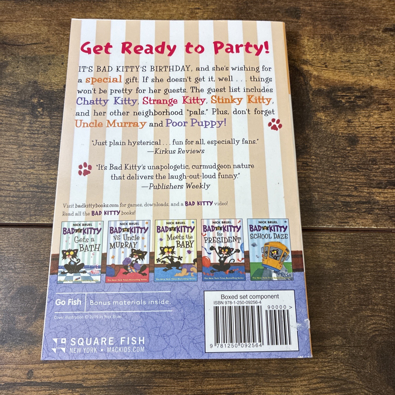 Lot of 5 Bad Kitty Paperback Books by Nick Bruel First Square Fish Edition