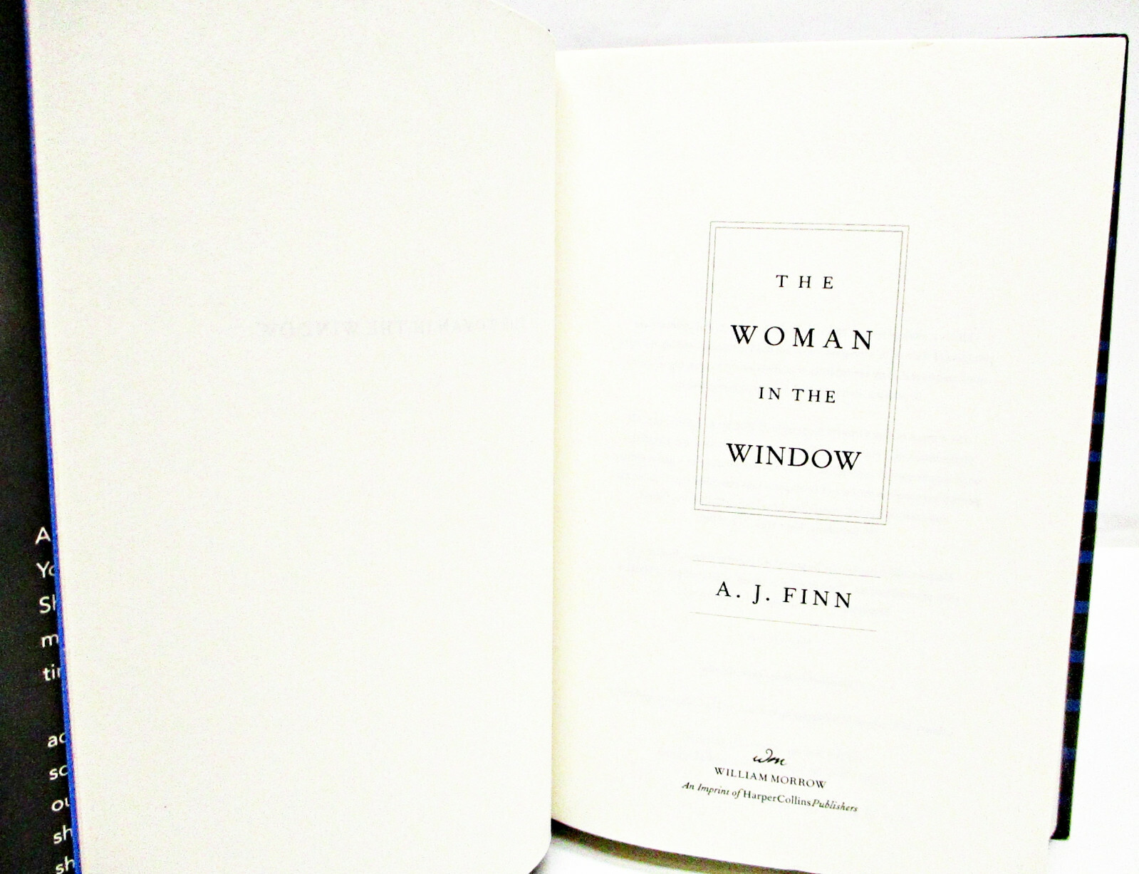 THE WOMAN IN THE WINDOW by A.J. FINN HCDJ – SIGNED COPY