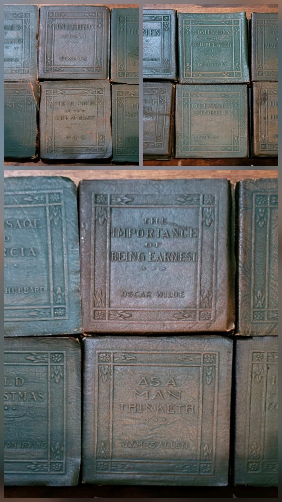 100 yr Old Antique Little Leather Library Books 1920’s Redcroft Pick Your Title