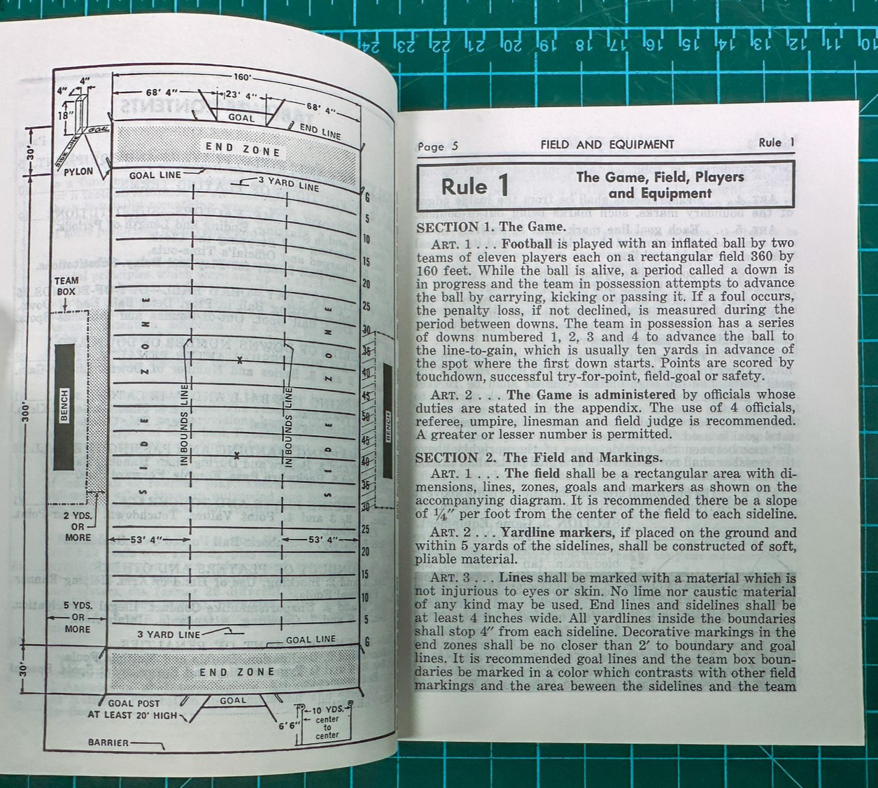 Vintage 1976 National Alliance Football Rule Book NFHS High School Softcover
