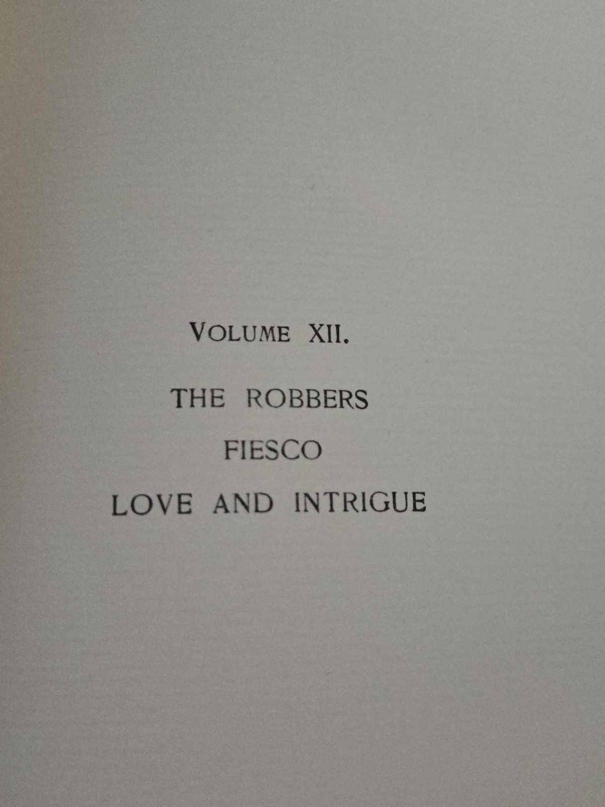 1902 The Robbers by Friedrich Schiller Luxury Edition #15 of 1,000
