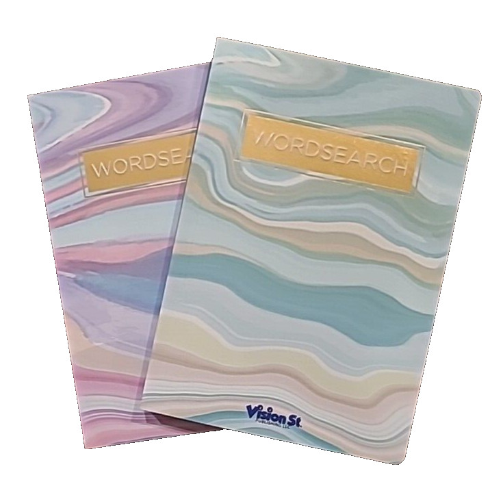 2 Wordsearch Books Vision St, Paperback 224 Puzzles Each