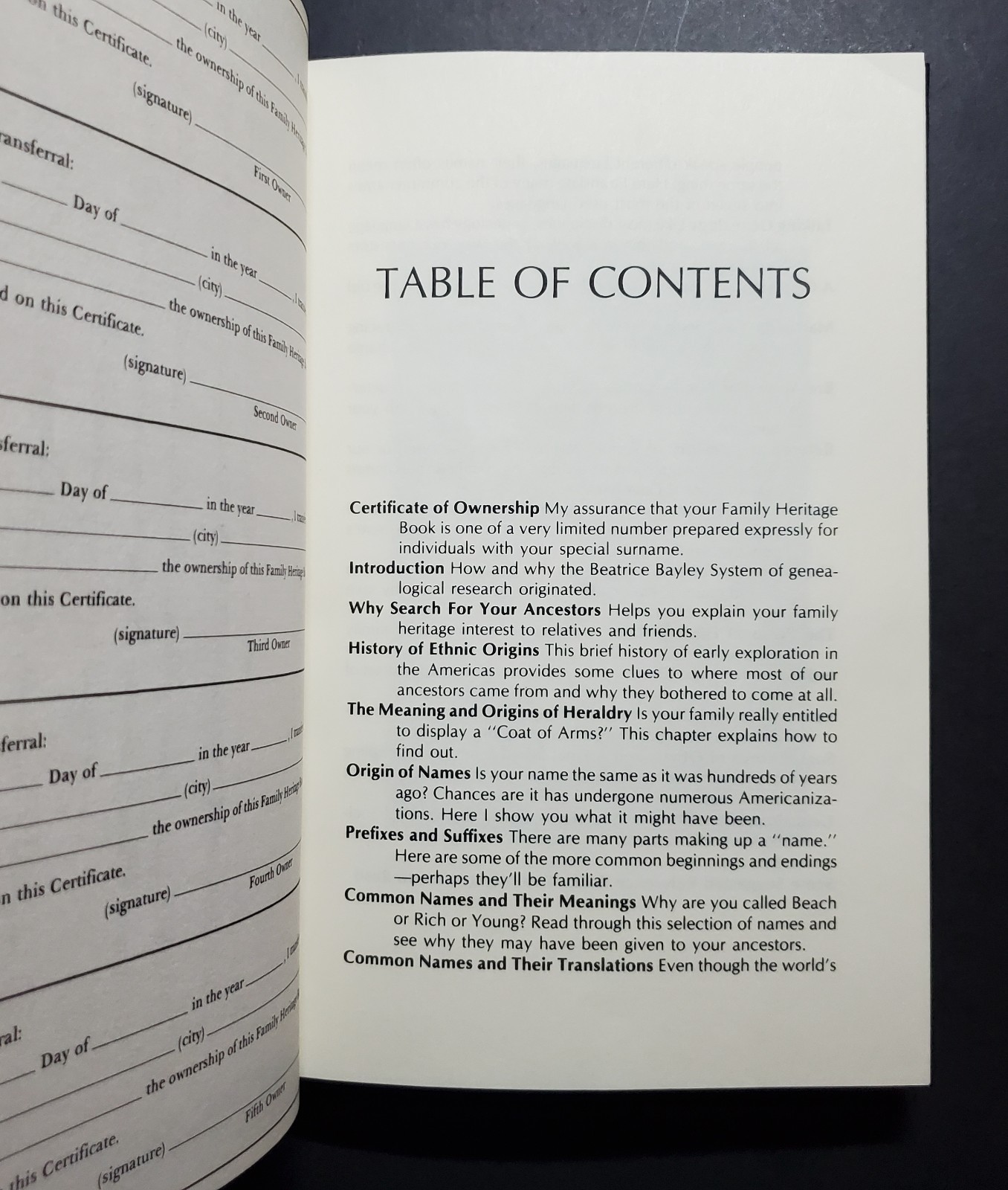 Beatrice Bayley Genealogy Hardcover–The Keeling Family Heritage Book (1983)