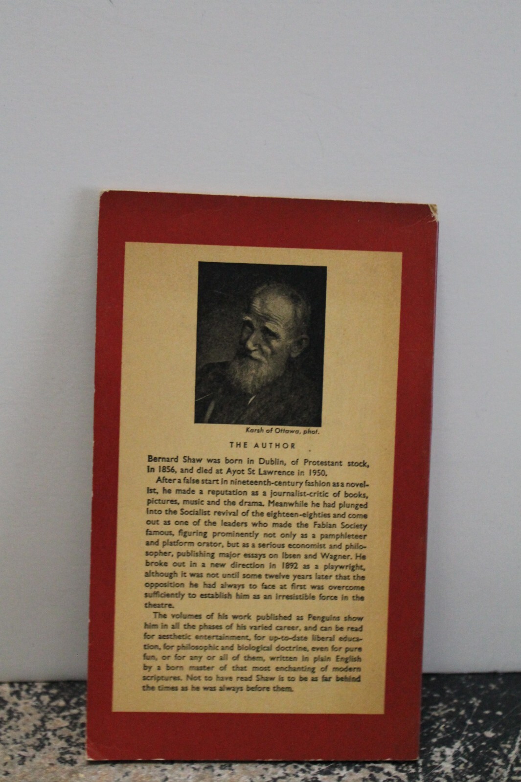 CANDIDA by George Bernard Shaw, 1926 penguin books