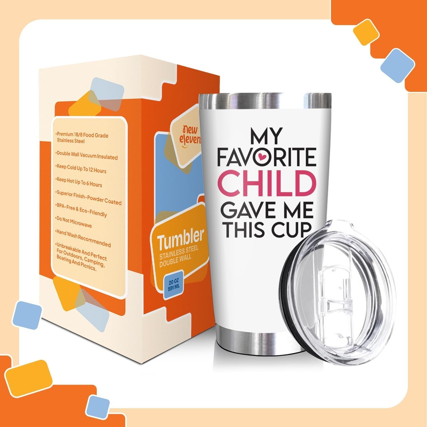 Cute 20 oz Double-Wall Tumbler for Moms – BPA-Free & Perfect for Any Occasion