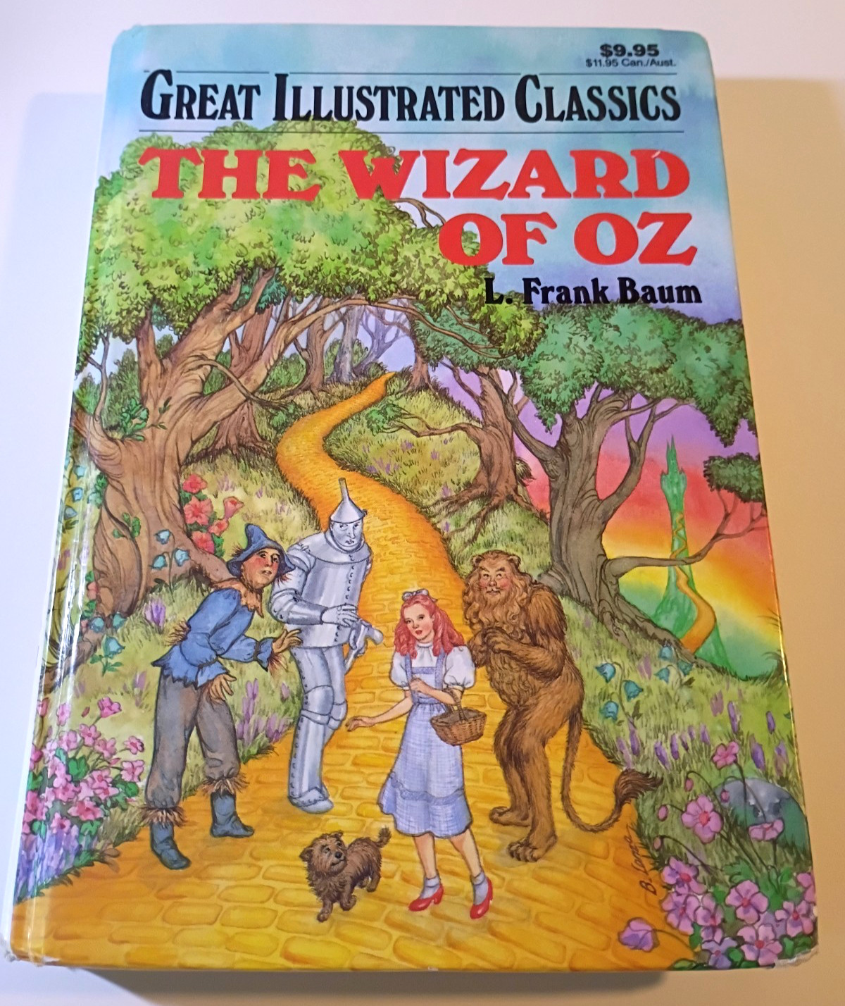The Wizard of Oz 4 book hardcover lot Frank Baum Great Illustrated Classics