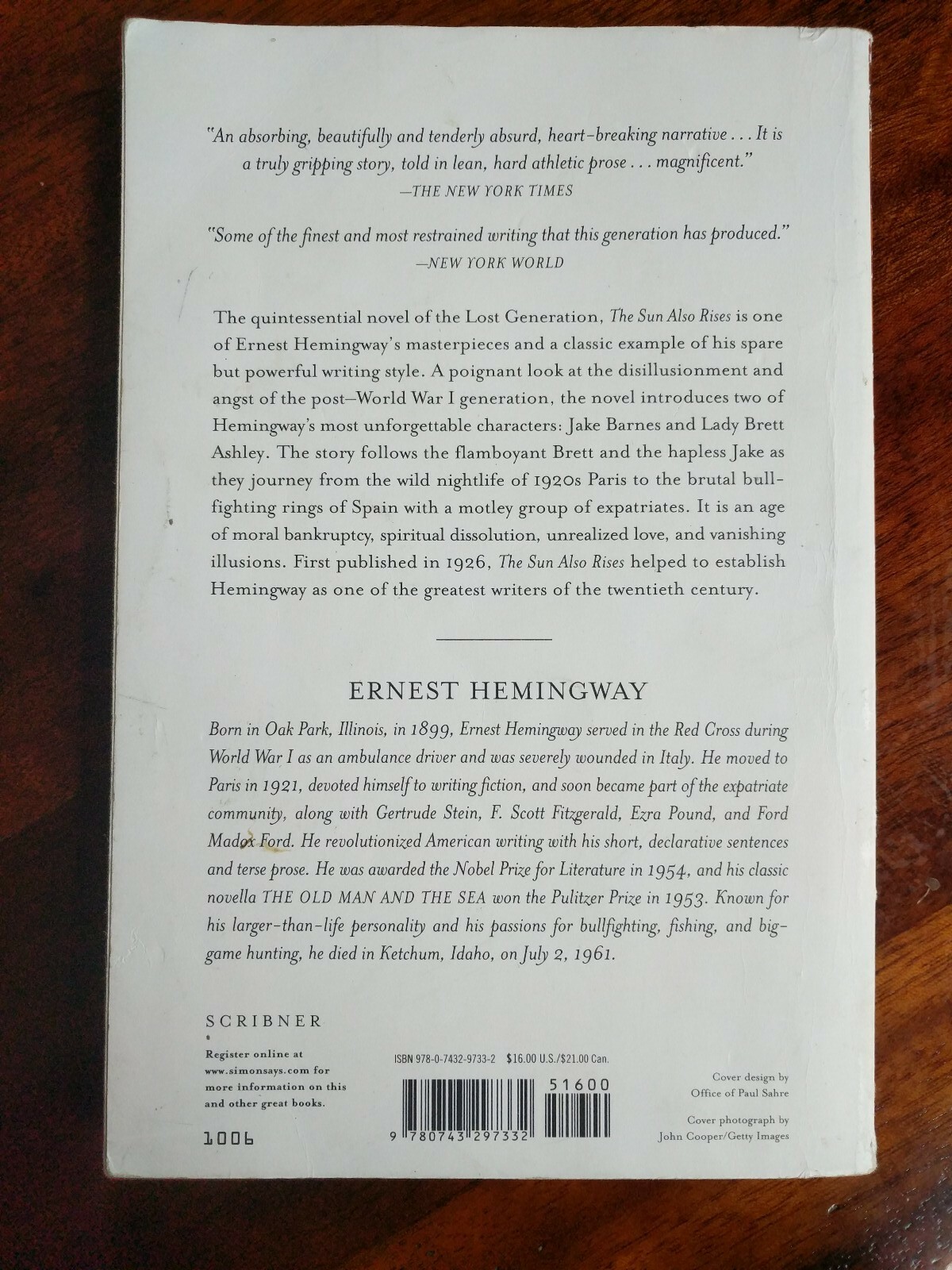 The Sun Also Rises by Ernest Hemingway (2006, Paperback, Anniversary)