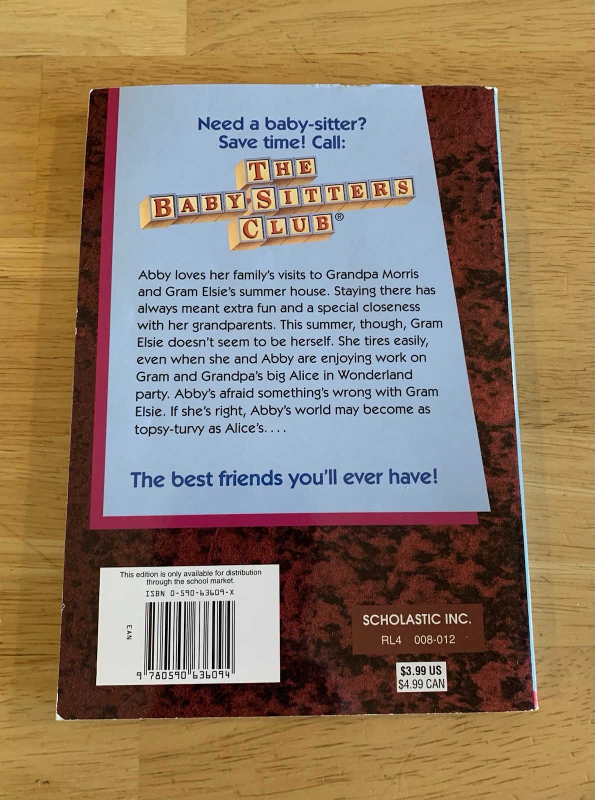 Abby In Wonderland – The Baby-Sitters Club #121 – 1st Print 1998 – Ann M. Martin