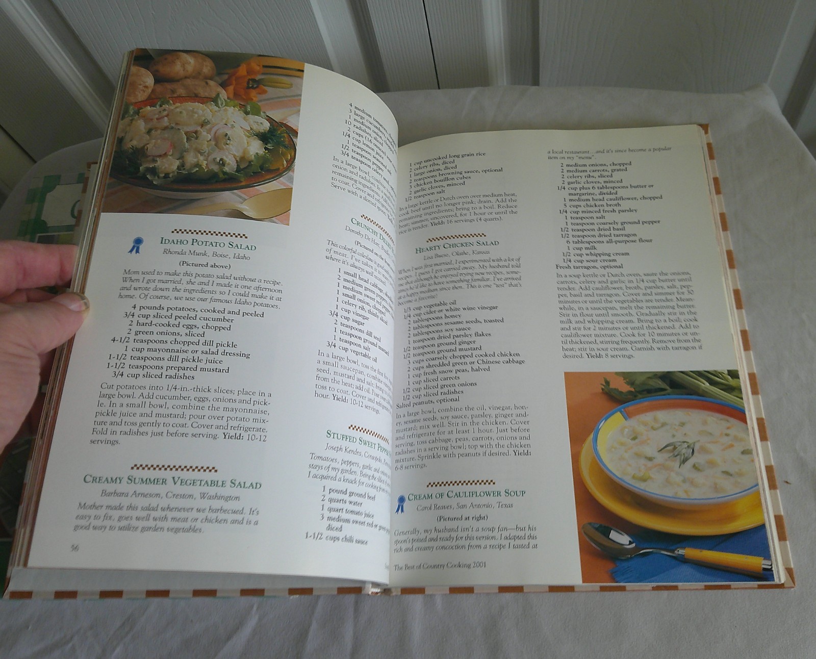 Best of Country Cooking Cookbook 2000 and 2001/ 184 pages ea./ hardback
