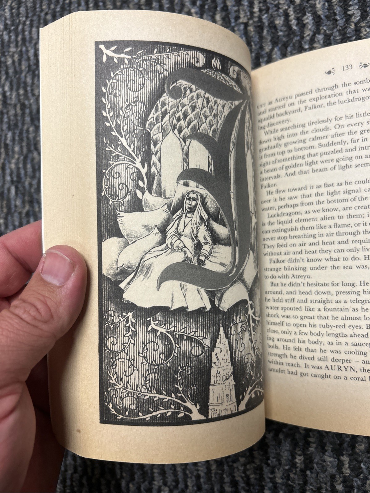 The Neverending Story Michael Ende 1984 ILLUSTRATED Fantasy Penguin VTG PBVG