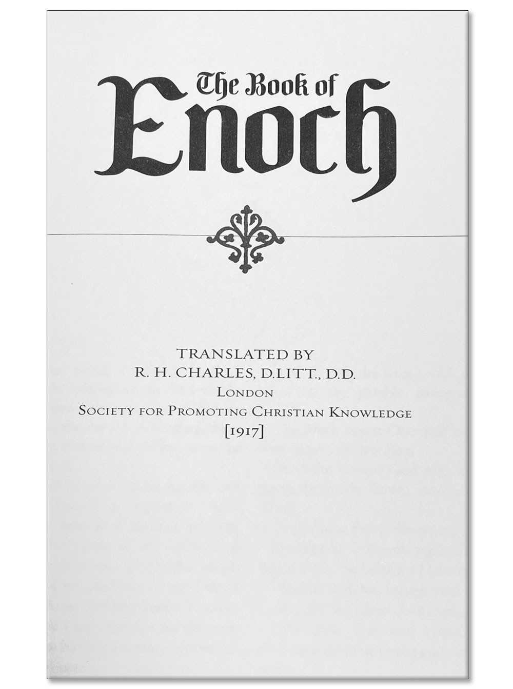 THE BOOK OF ENOCH – Translated by R. H Charles (1917, London) HARDBACK EDITION