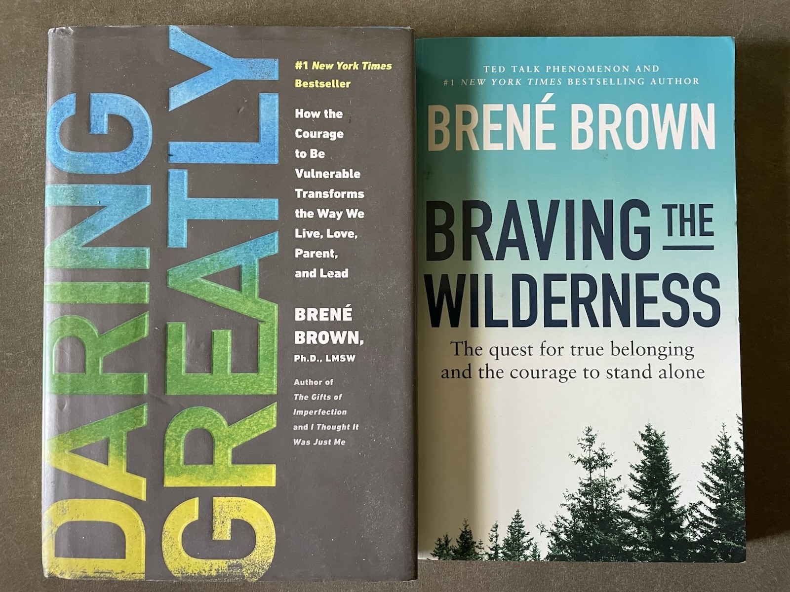 Lot of 2 Brene Brown PHD Daring Greatly & Braving the Wilderness