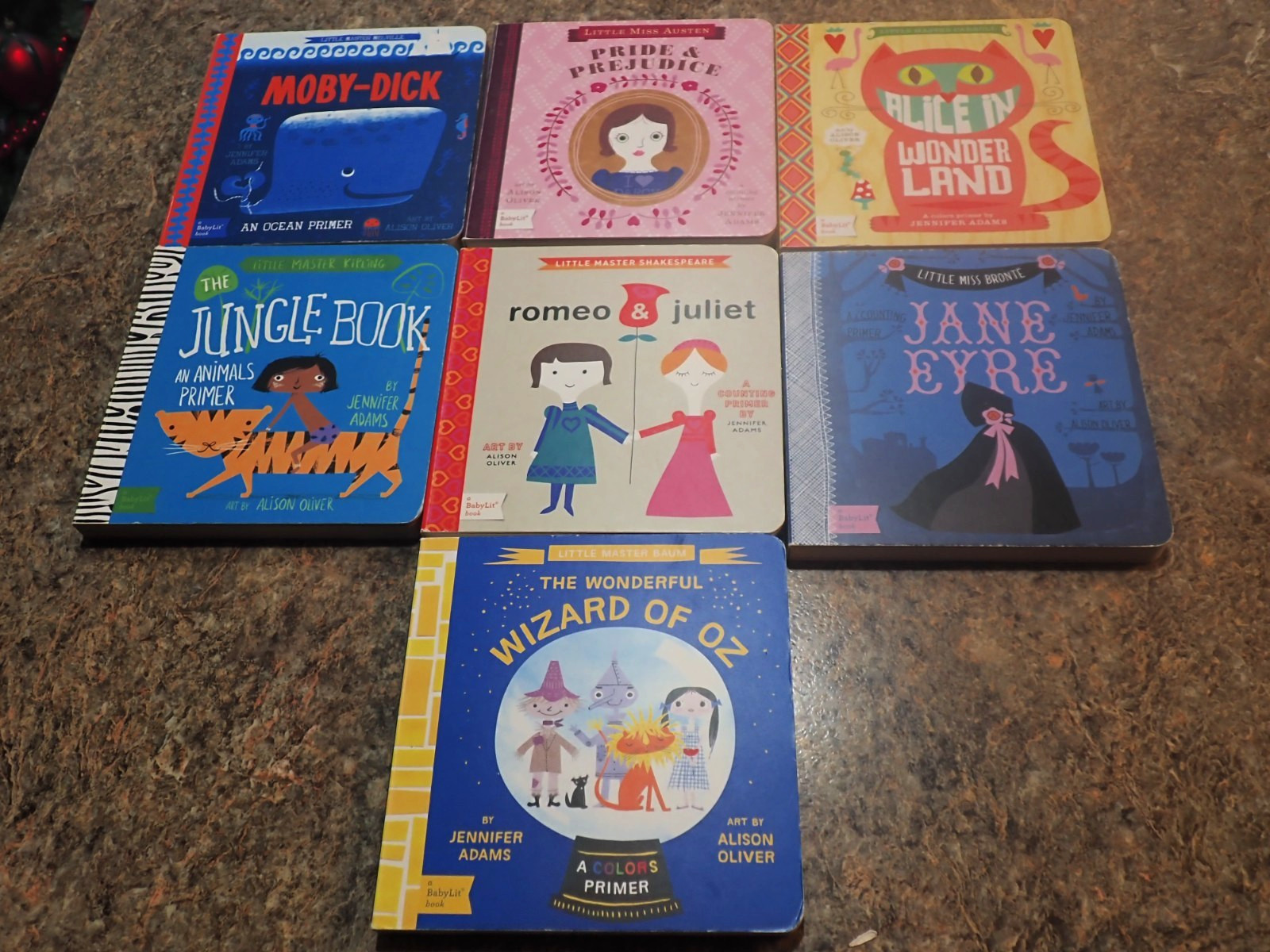 Lot of 7 A BabyLit Storybook Oz Pride Prejudice Moby Dick Jane Eyre Romeo Juliet