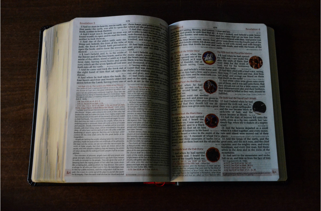 The Mission KJV Color Study Bible with Ellen White Comments Large Print Leather