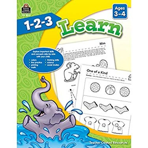 1-2-3 Learn Ages 3-4 Paperback Mara Guckian