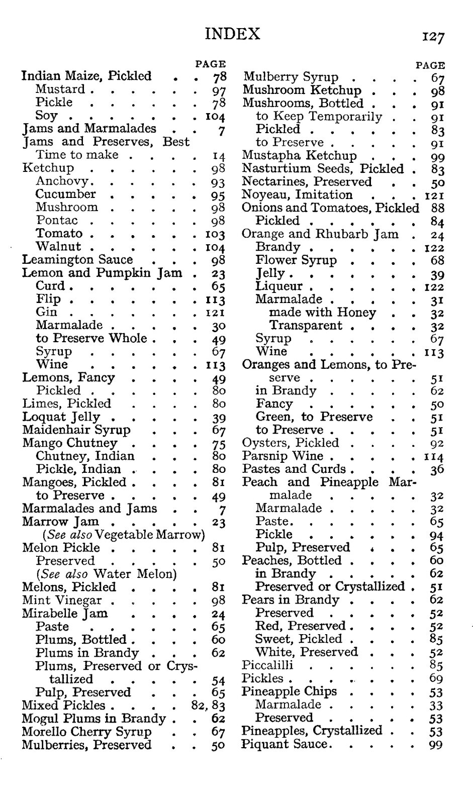 1924 Mrs. Beeton’s Jam Making Preserves Marmalades & Pickles CookBook 128 Pages