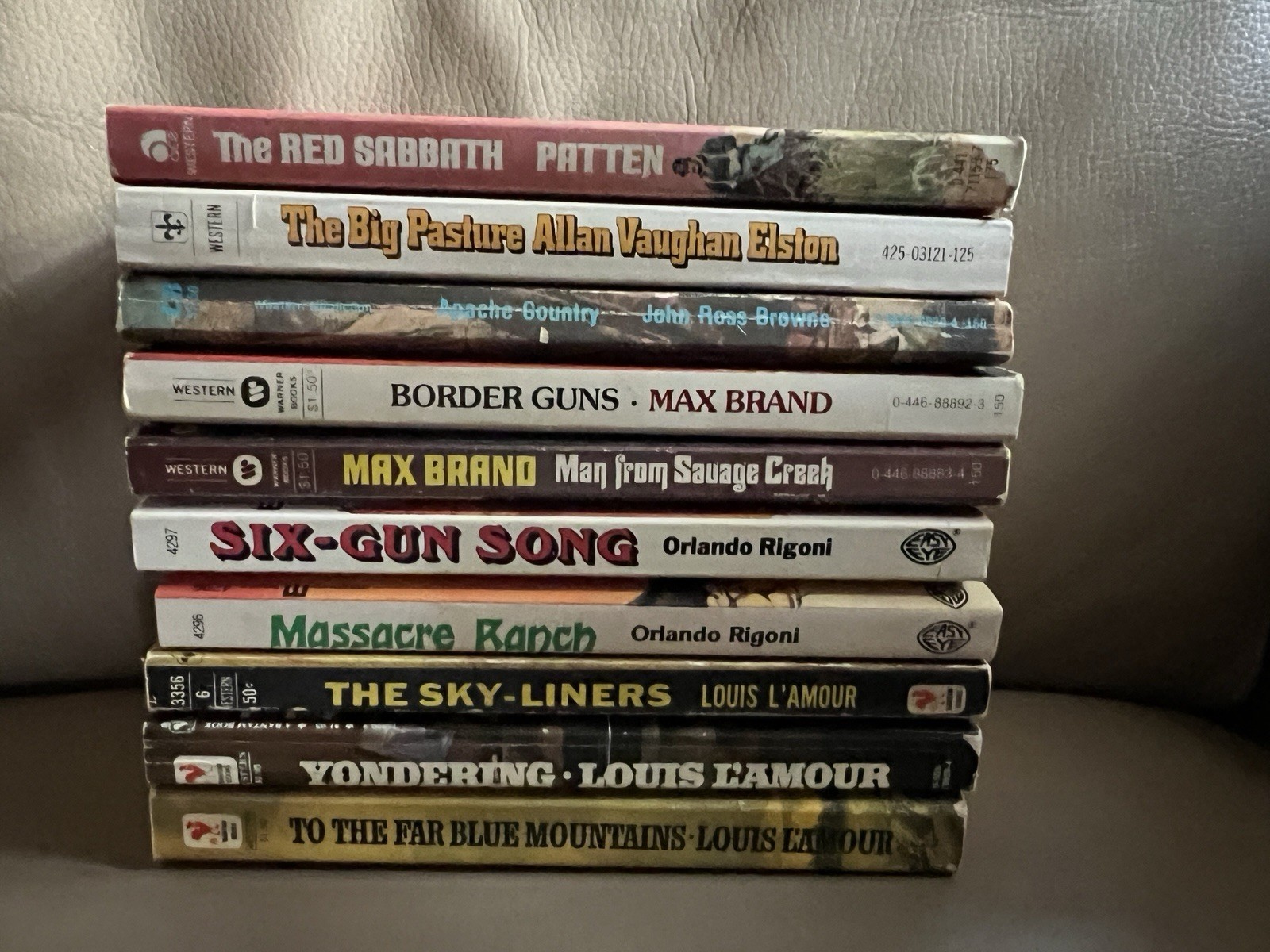 Vintage WESTERN PB Book Lot of 10 L’Amour Rigoni Elston Brand Patten Browne VG++