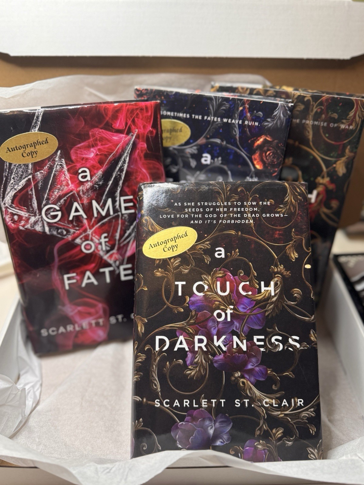 Scarlett St. Clair Hades & Persephone 4 Books Touch of Darkness Autographed