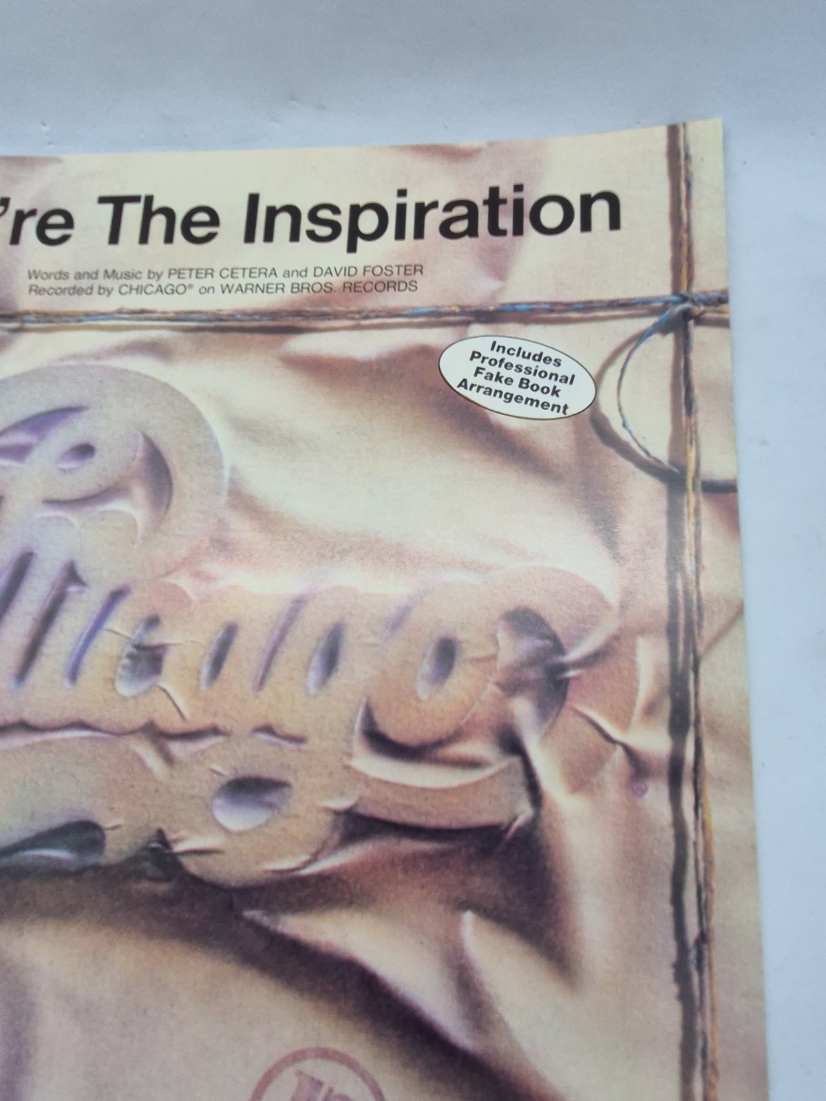 You’re The Inspiration Chicago 1984 Sheet Music Piano Vocal Guitar