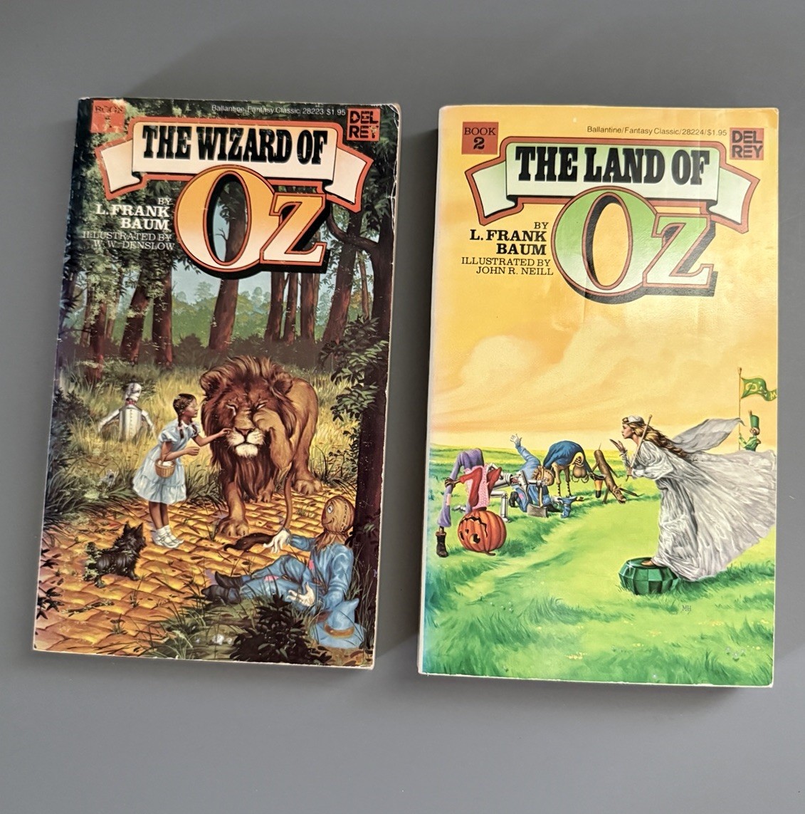 Series 1-7 Frank L Baum Wizard Of Oz Books Del Rey Paperbacks 1979 Ballantine