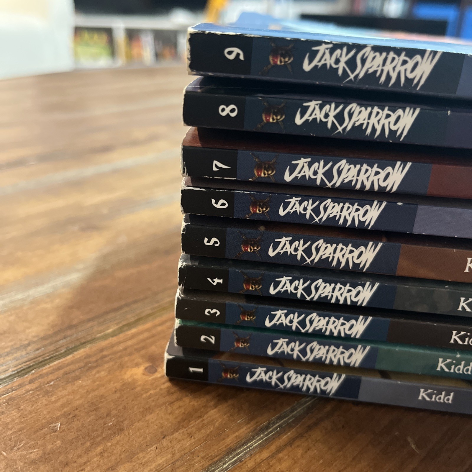 Lot Of 9 Jack Sparrow Books Books #1-9 Disney Press Series Set PB Kidd Pirates