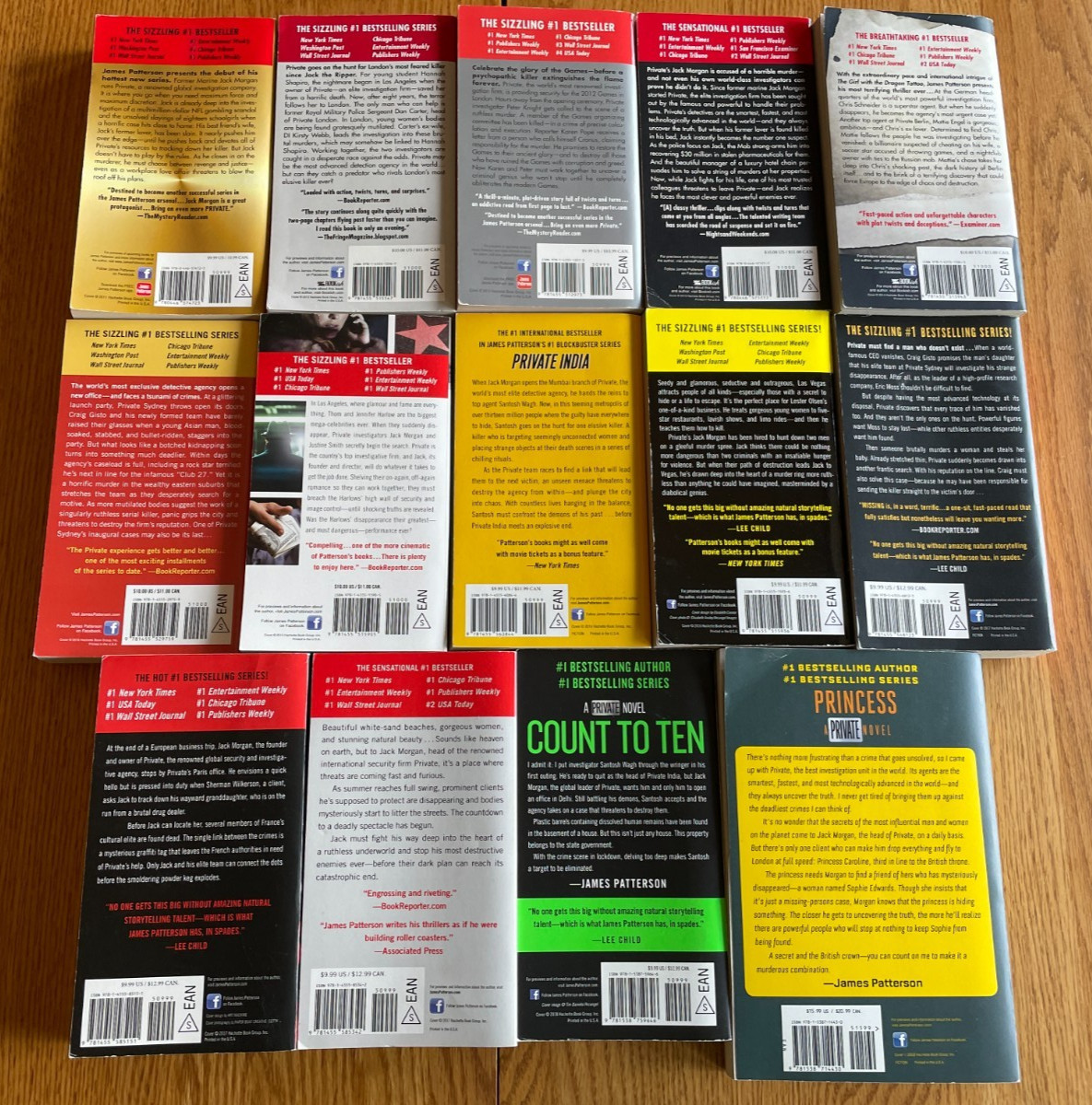 James Patterson PRIVATE SERIES Jack Morgan #’s 1-14 Near Complete Set Paperback